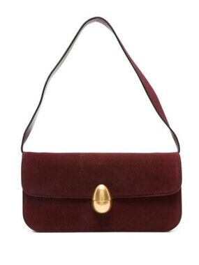 Neous Phoenix East West Suede Shoulder Bags in Burgundy NWOT
